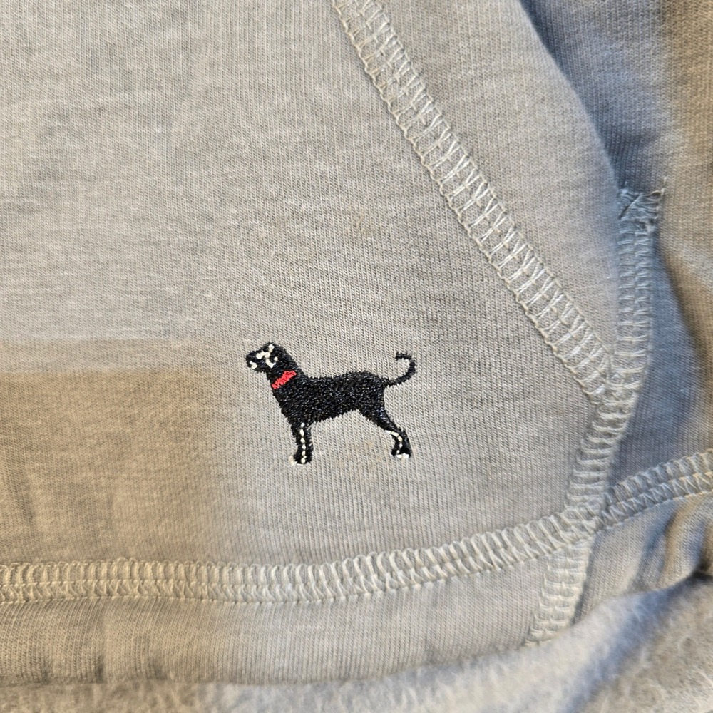 The Black Dog Brand Womens Large Gray Crossover Hoodie Drawstring Hem Logo T1240 - Picture 2 of 7